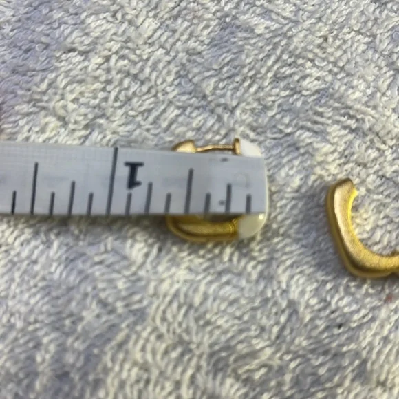 # 16 Sterling Silver Chunky Enamel Huggie Hoop Earrings - Picture 7 of 8